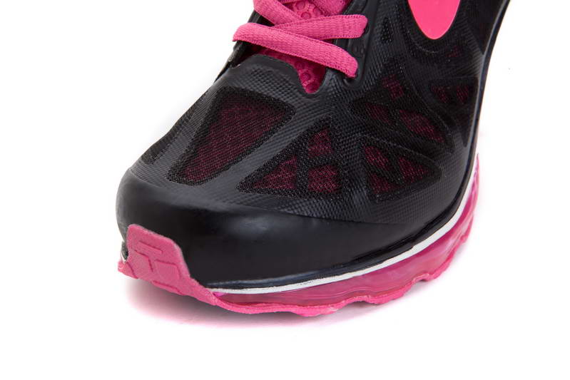 Nike Air femmes d amortissement talons bottes Noir Rose (3)
